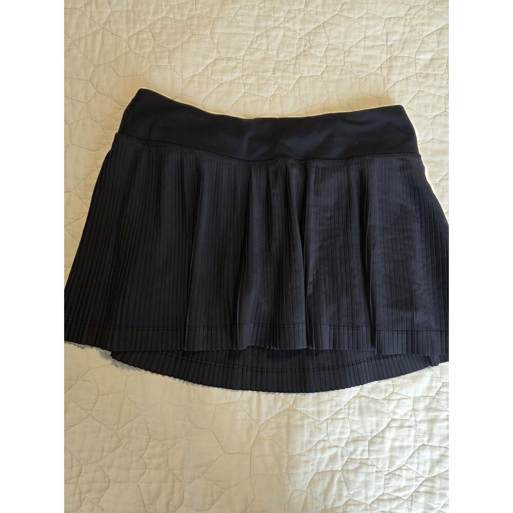 Lululemon Pleat To Street Skirt III Size 6 Black Lined Tennis Skirt Athliesure